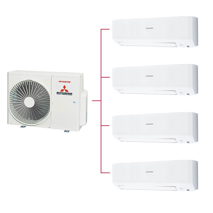 Mitsubishi Multi Klima 4lü (4 Oda) 3x9000 Btu+12000 Btu
