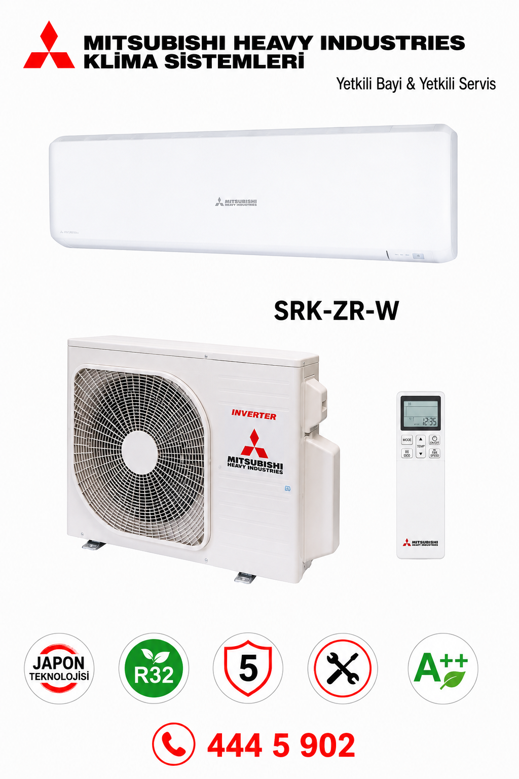 Mitsubishi SRK71ZR-W 24000 Btu Diamond Profesyonel A++