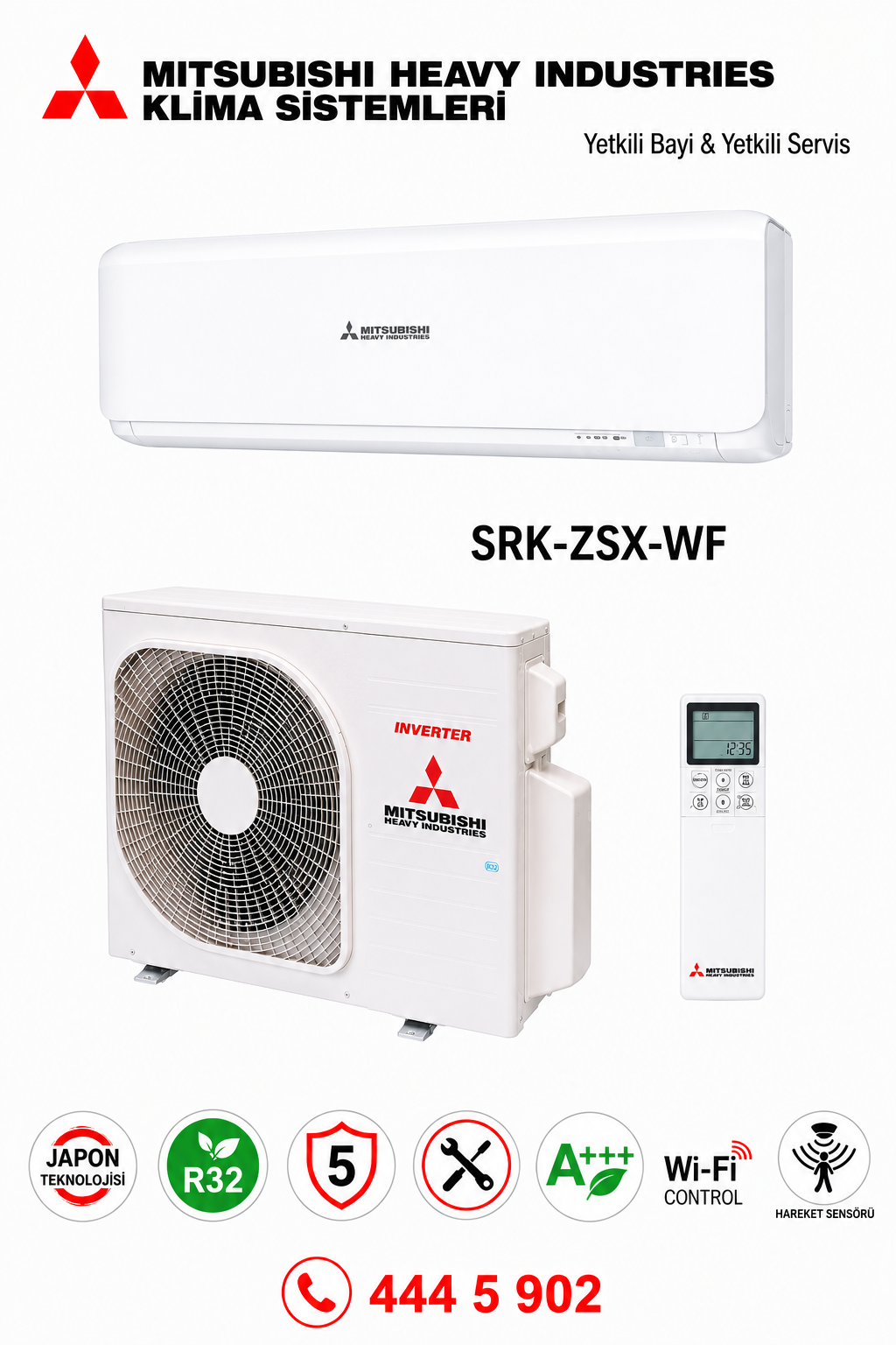 Mitsubishi SRK35ZSX-WF 12000 Btu Diamond Serisi Klima A+++