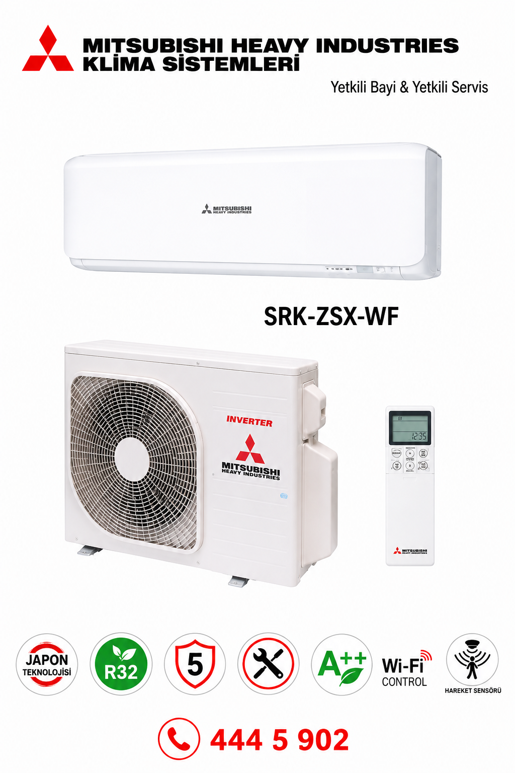 Mitsubishi SRK50ZSX-WF 18000 Btu Diamond Serisi Klima A++