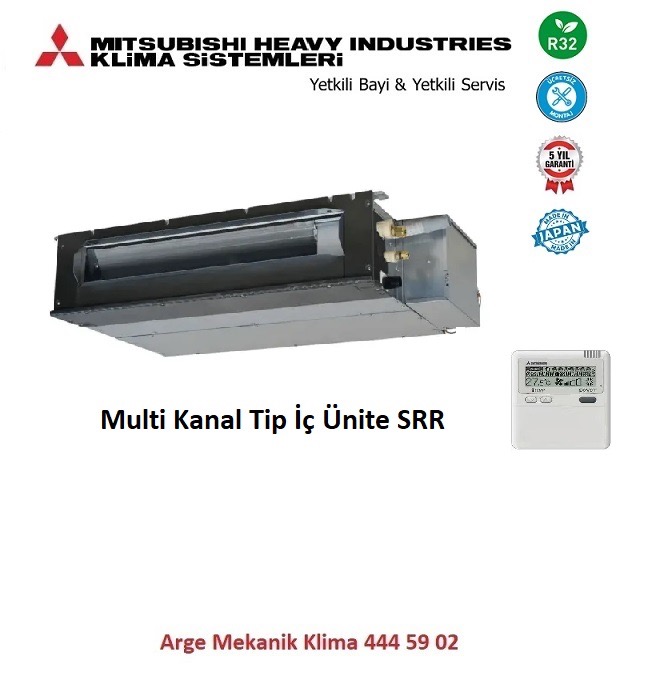 Mitsubishi Multi Klima Kanal Tip İç Ünite SRR25ZS-W 9000 Btu