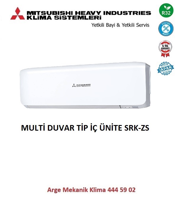 Mitsubishi Multi Klima Duvar Tip İç Ünite SRK20ZS-W 7000 Btu
