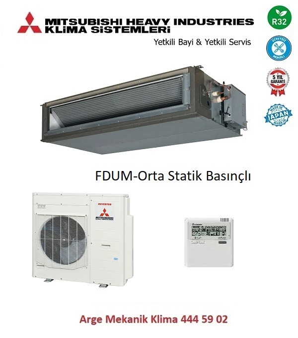 Mitsubishi Kanal Tipi Klima FDUM140VNA (OSB) 48000 Btu