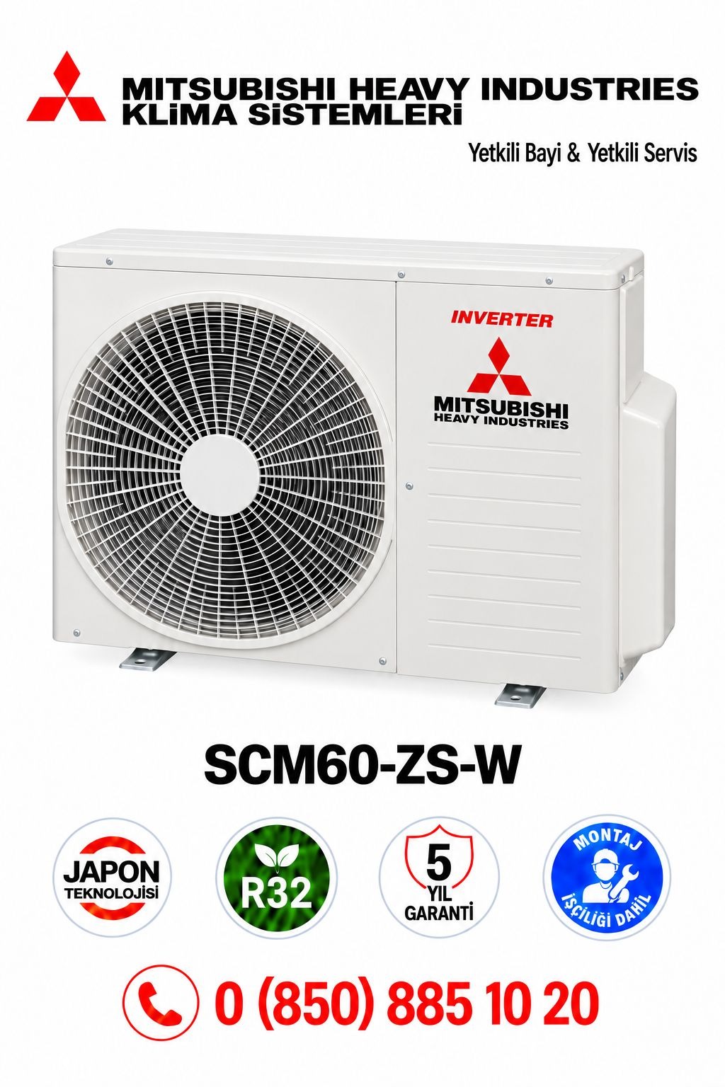 Mitsubishi Multi Klima Dış Ünite SCM60 Max Soğ 25590 Btu
