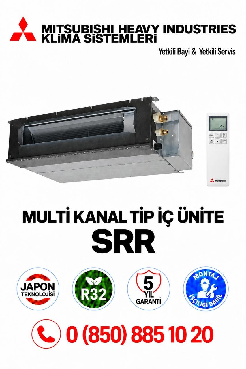 Mitsubishi Multi Klima Kanal Tip İç Ünite SRR60ZS-W 20500 Btu