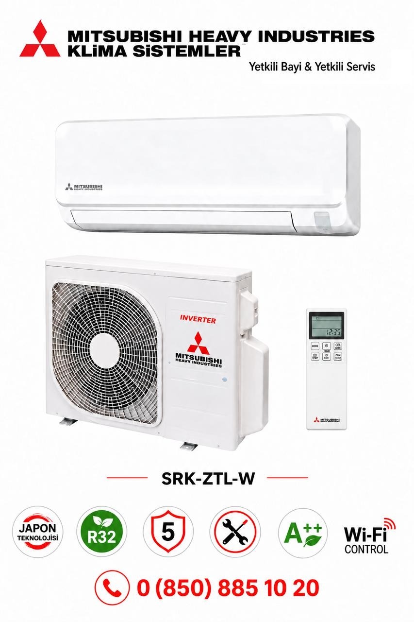 Mitsubishi SRK25ZTL-W 9000 Btu Plus Serisi Klima A++