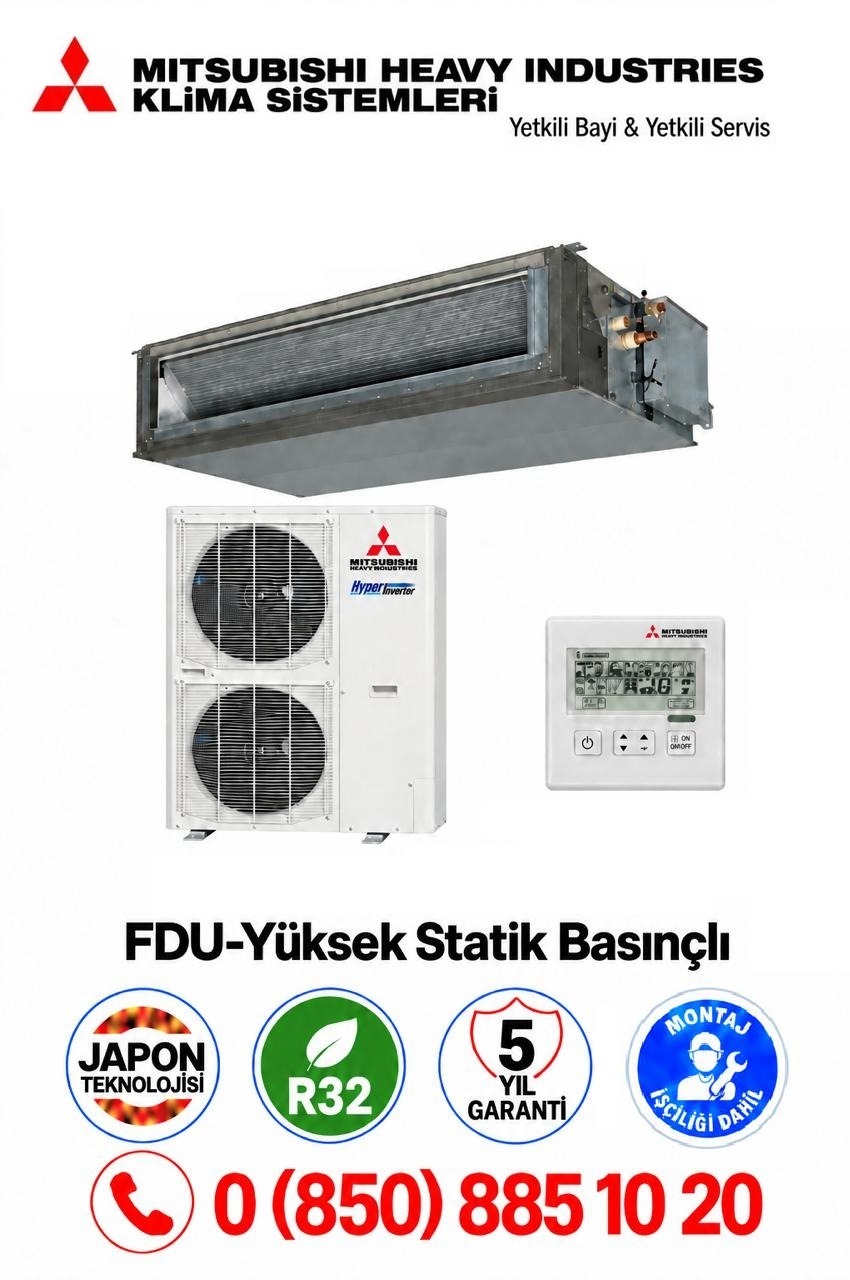 Mitsubishi Kanal Tipi Klima FDU200VSA (YSB) 76500 Btu
