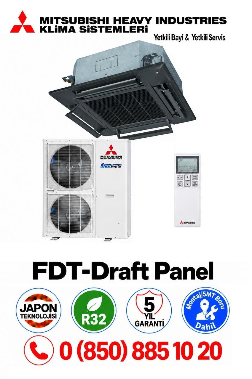 Mitsubishi Kaset Tipi Klima FDT125VNX Siyah 48000 Btu