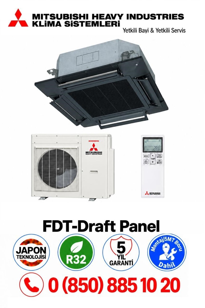 Mitsubishi Kaset Tipi Klima FDT71VNX Siyah 27000 Btu