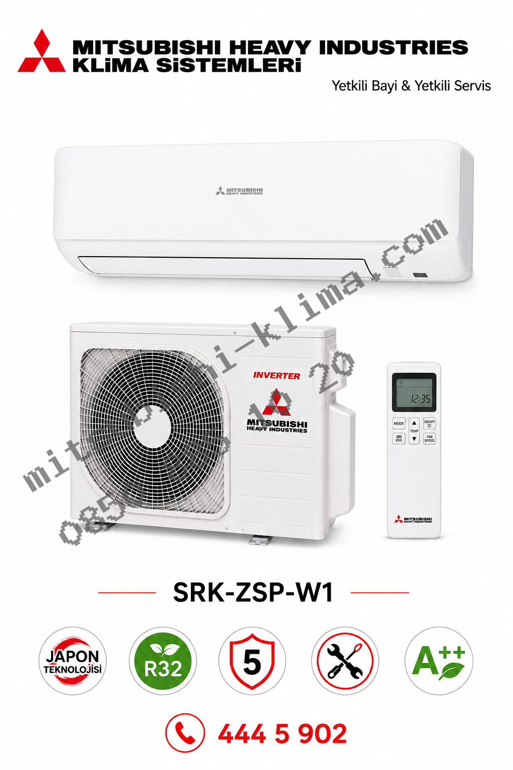 Mitsubishi SRK35ZSP-W1 12000 Btu Trend Serisi Klima A++
