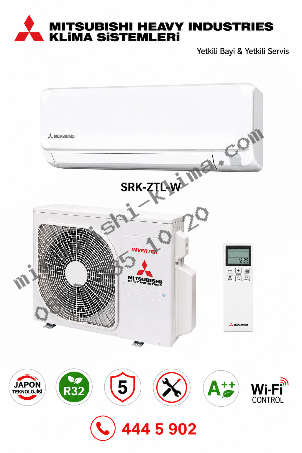 Mitsubishi SRK35ZTL-W 12000 Btu Plus Serisi Klima A++