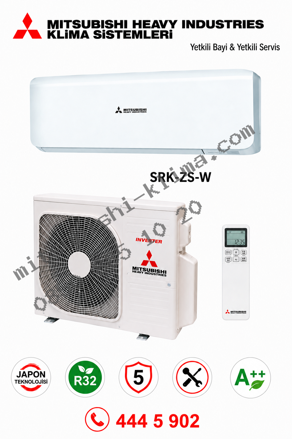Mitsubishi SRK35ZS-W 12000 Btu Premium Serisi Klima A++