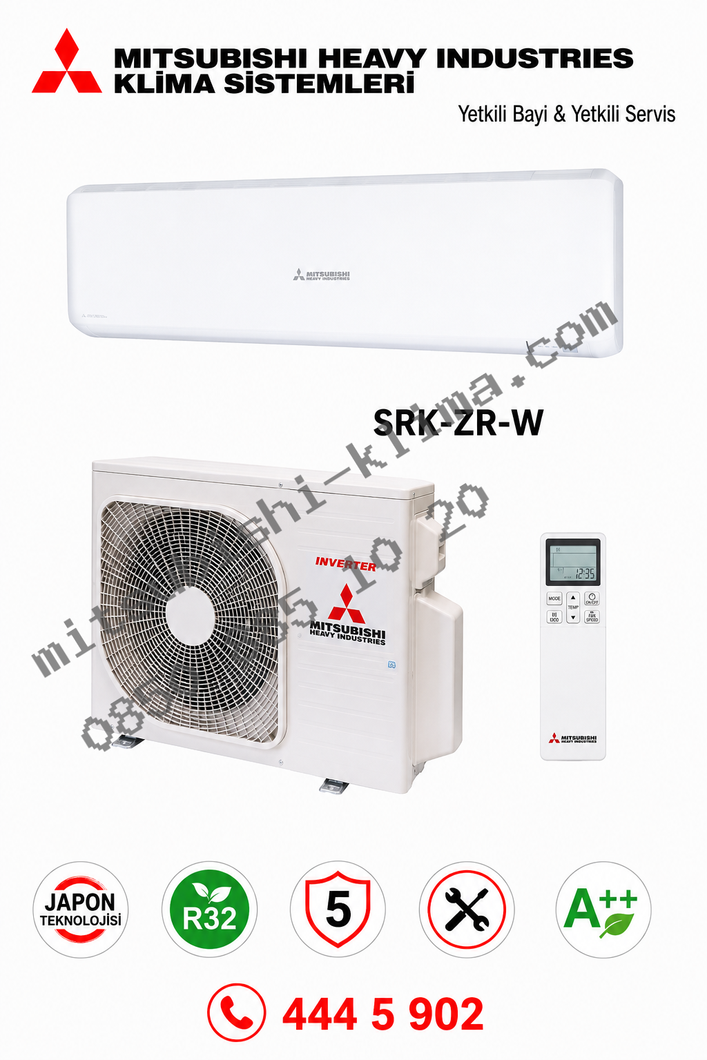 Mitsubishi SRK63ZR-W 22000 Btu Diamond Profesyonel A++