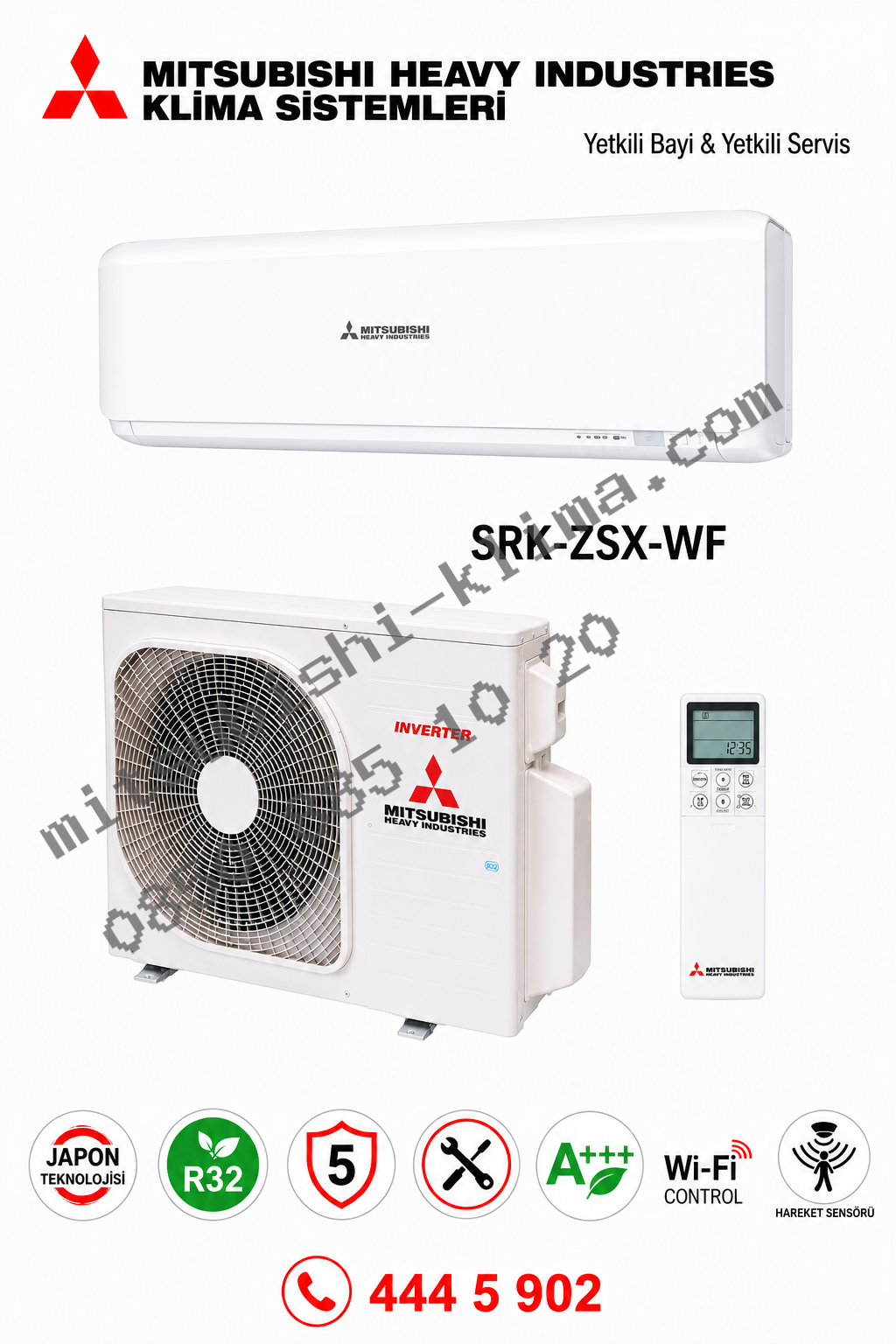 Mitsubishi SRK25ZSX-WF 9000 Btu Diamond Serisi Klima A+++