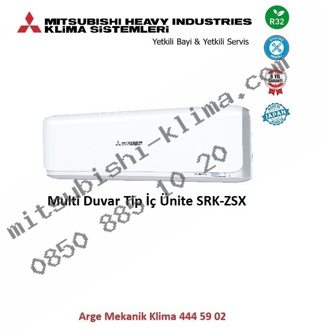 Mitsubishi Multi Klima Duvar Tip İç Ünite SRK60ZSX-W 20500 Btu