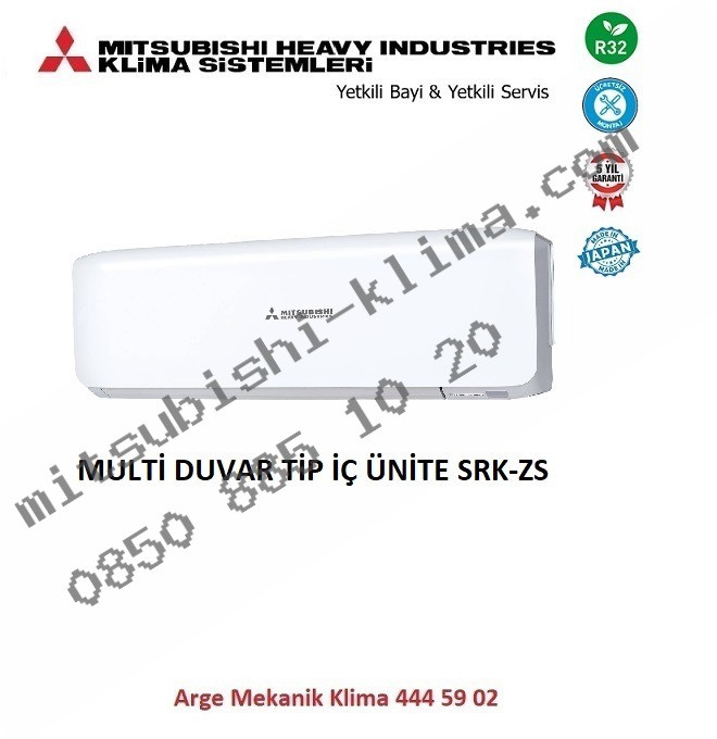 Mitsubishi Multi Klima Duvar Tip İç Ünite SRK25ZS-W 9000 Btu