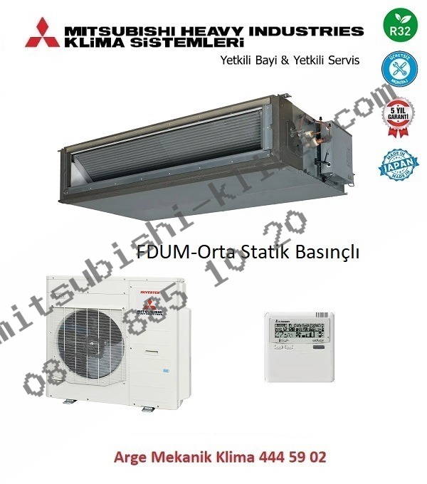 Mitsubishi Kanal Tipi Klima FDUM140VNA (OSB) 48000 Btu