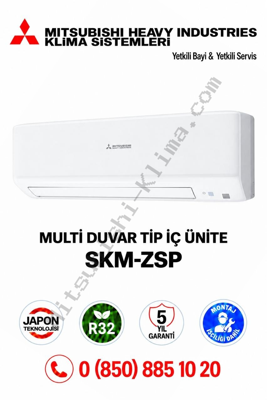 Mitsubishi Multi Klima Duvar Tip İç Ünite SKM35ZSP-W 12000 Btu