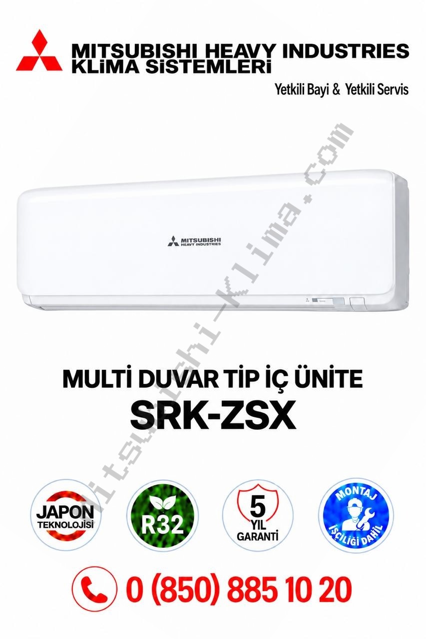 Mitsubishi Multi Klima Duvar Tip İç Ünite SRK60ZSX-W 20500 Btu
